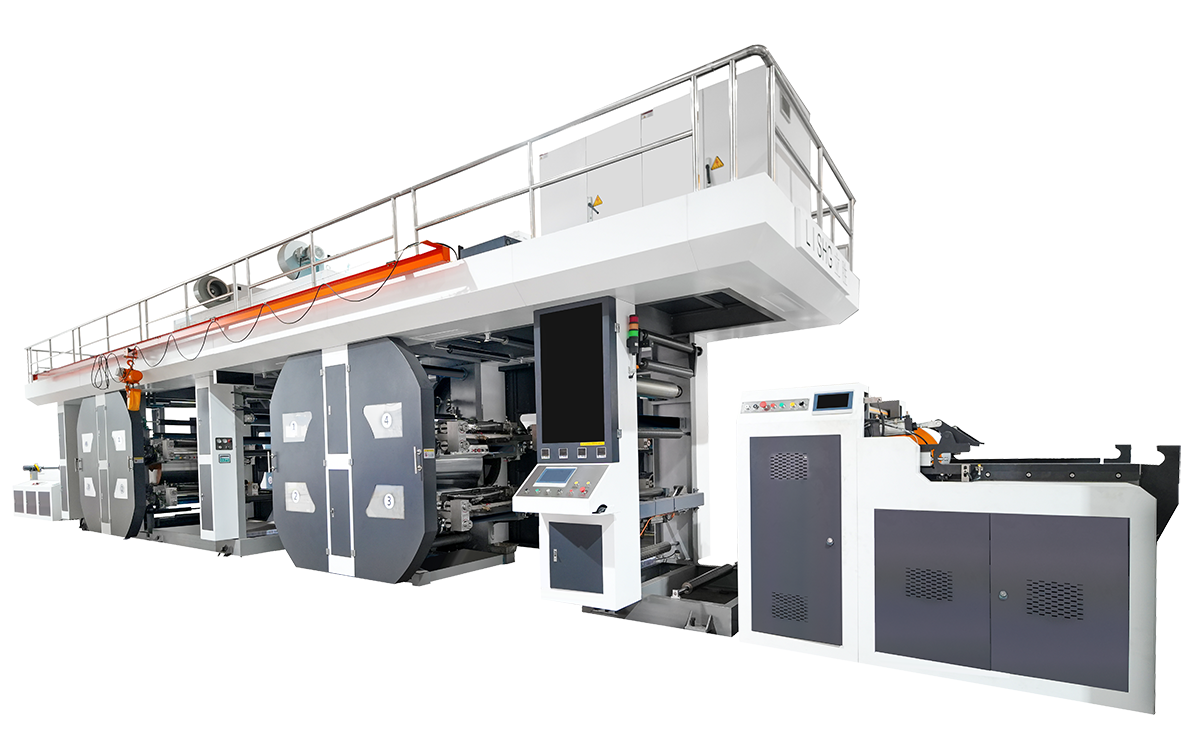 Флексографическая печатная машина с центральным цилиндром